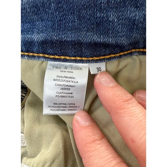 rag & bone Denim Jean Nina High Rise Ankle Cigarette Jasper - Picture 9 of 13